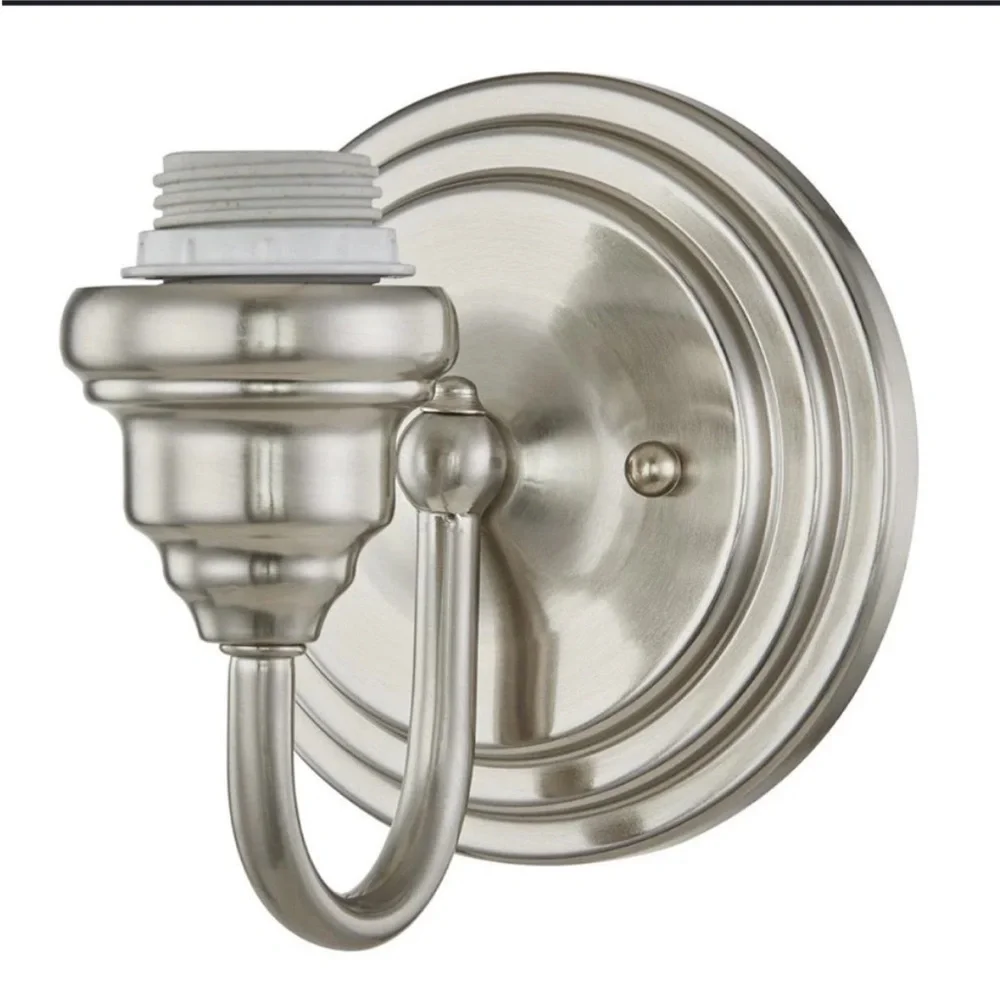 Lowes Exclusive Portfolio 1-Light Brushed Nickel Traditional Vanity Light Fitter